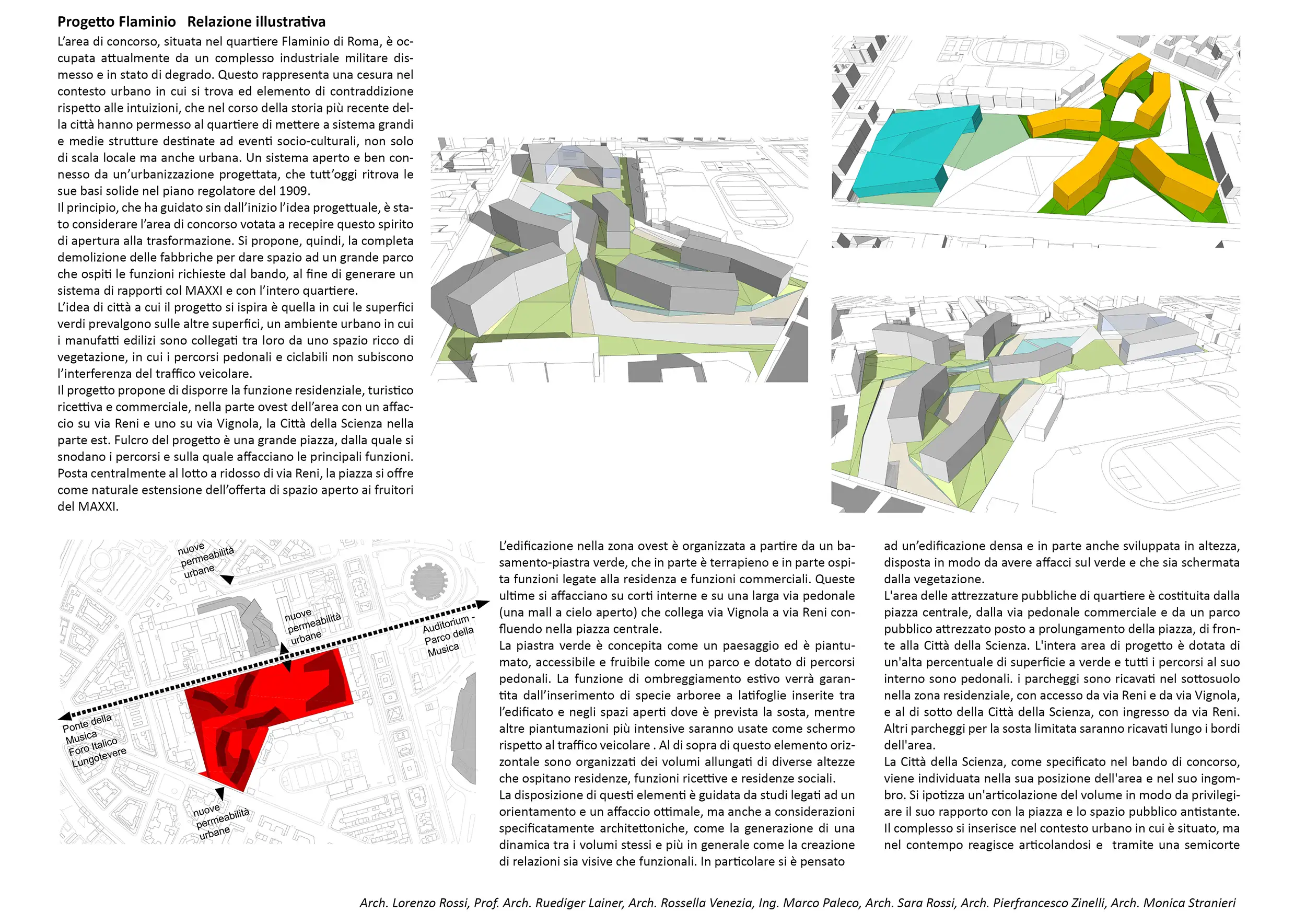 Concorso a inviti – Progetto Flaminio (Roma) Concorso internazionale di progettazione per il quartiere della Città della Scienza