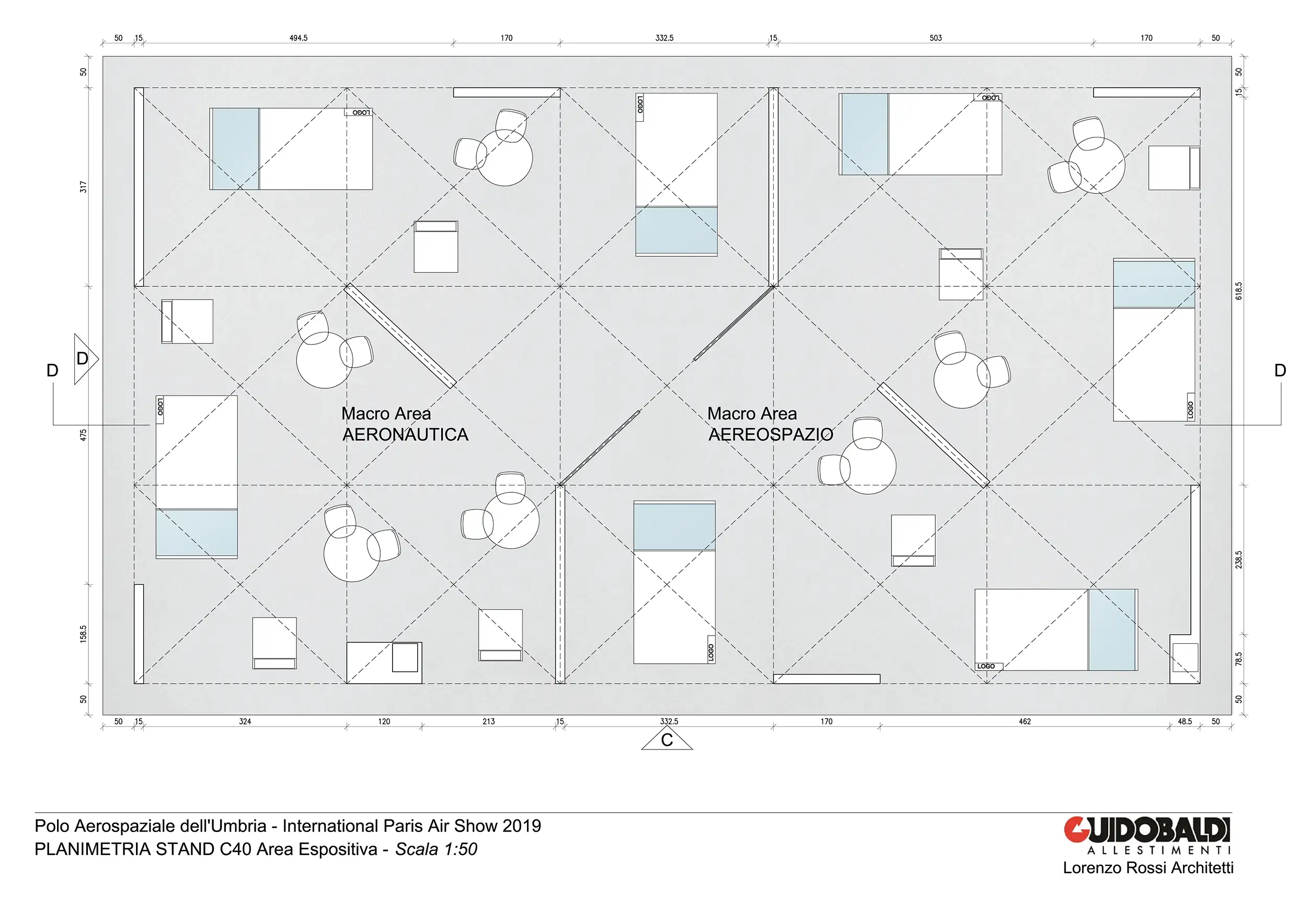 Progetto Stand Espositivo Polo Aerospaziale dell’Umbria