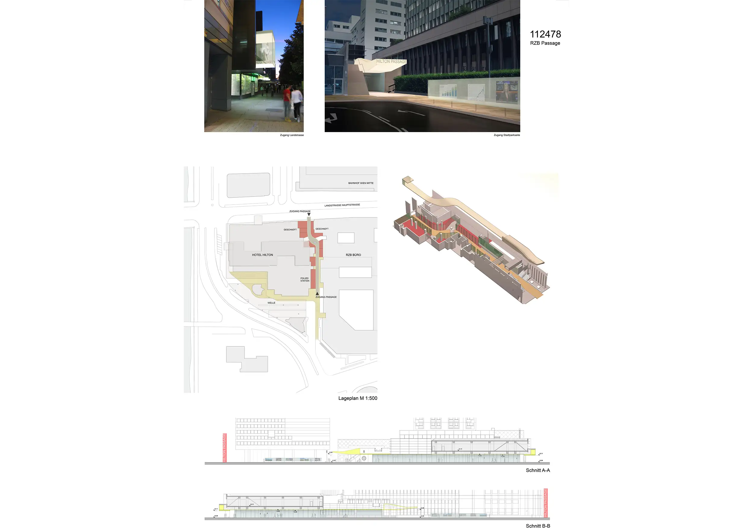 Concorso per riqualificazione Galleria Urbana RZB Vienna (Austria)